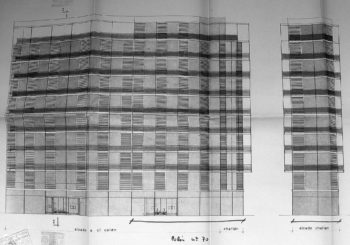 Edificio de viviendas y comercios en tres escaleras. Renta limitada. Grupo I